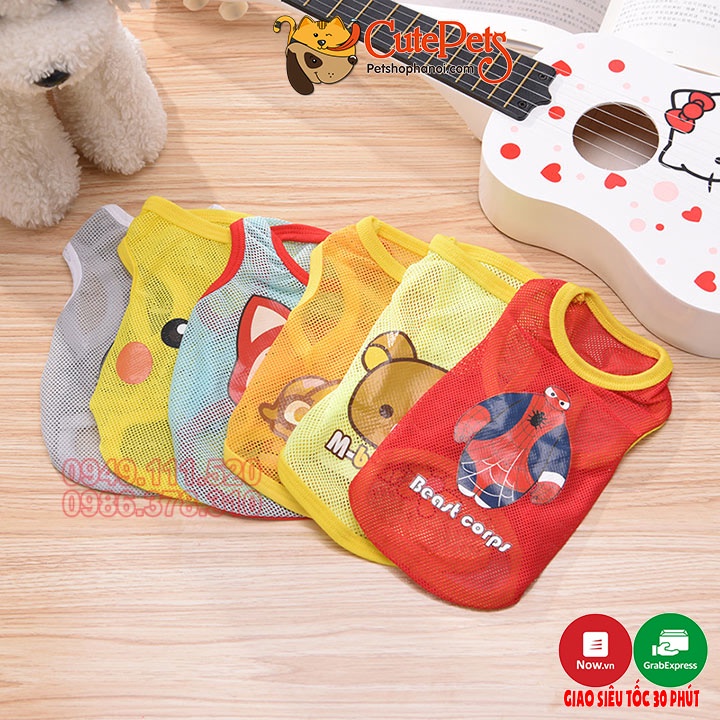 Áo cho chó, Áo lưới mùa hè cho thú cưng đủ size - Phụ kiện thú cưng Hà Nội