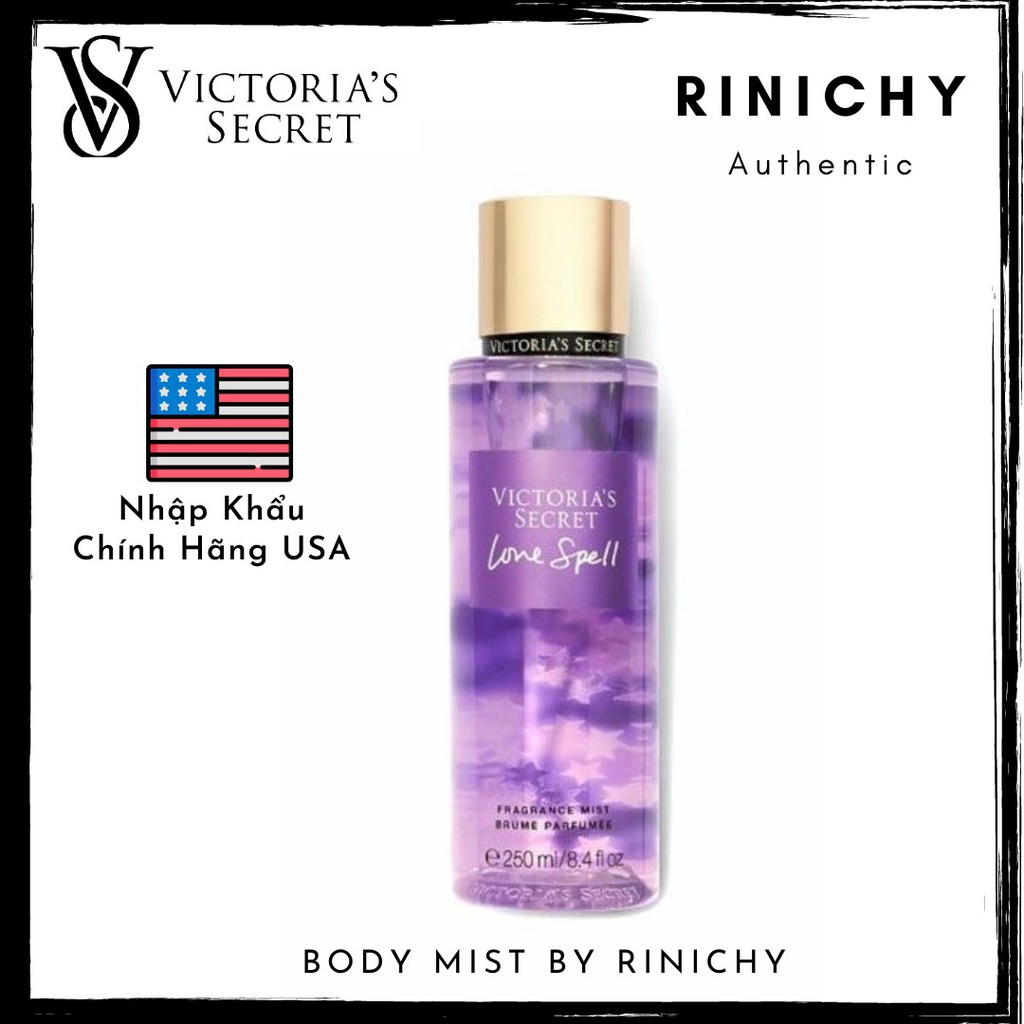 [New tươi mới, sảng khoái] Body Mist Victoria's Secret Love Spell