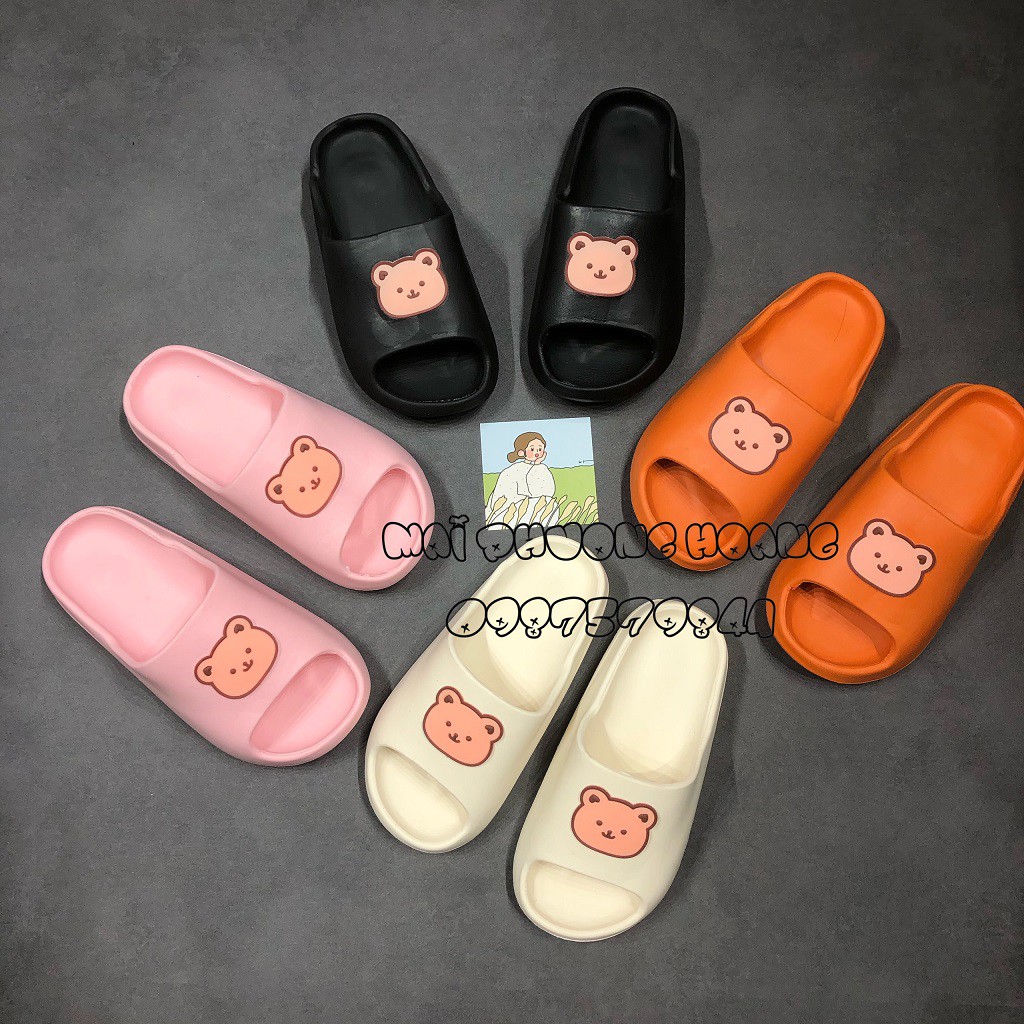 Dép bánh mì Gấu cute siêu nhẹ chống trượt hottrend 2021. M01