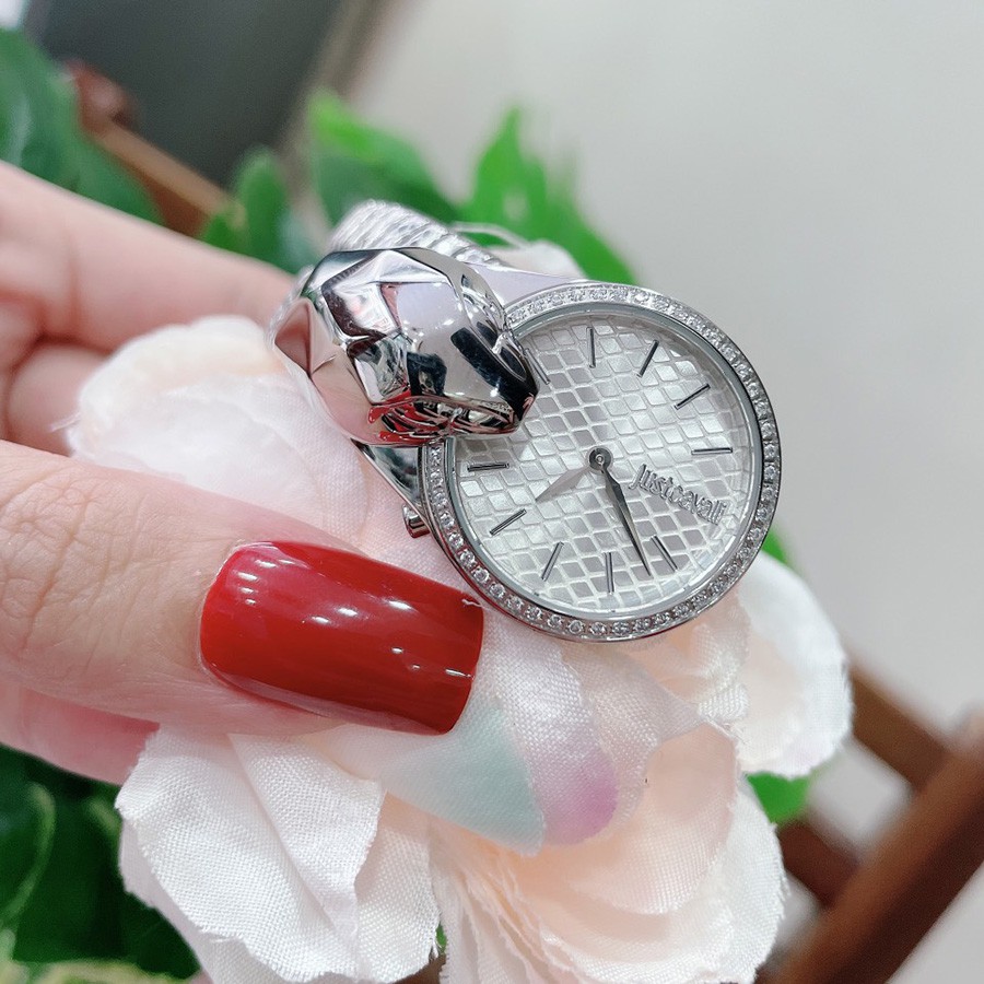 Đồng hồ nữ JCL hình rắn mặt tròn 2 vòng siêu cấp sang trọng Full Box