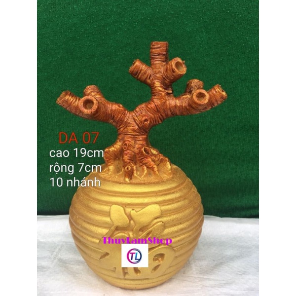 Gốc cây túi tiền đế đúc 15 nhánh làm cây cành vàng lá ngọc