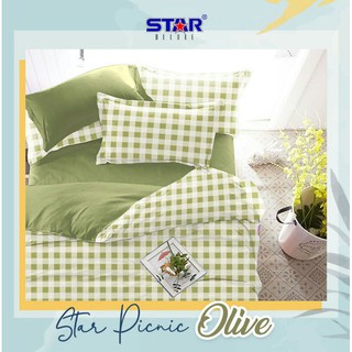 Bộ Chăn Ga Và Vỏ Gối Cotton In Hình Ngôi Sao Reska Xinh Xắn
