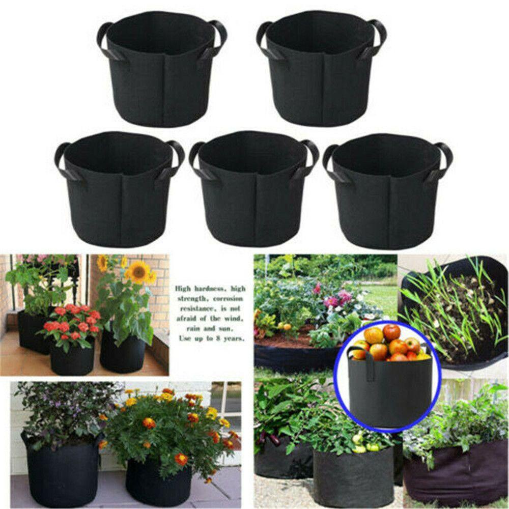 HECCEH Túi Vải Trồng Cây Hình Tròn Mới
