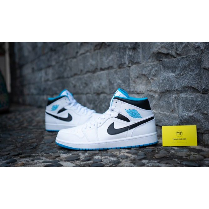 Giày Jordan 1 Mid Laser Blue 554724-141