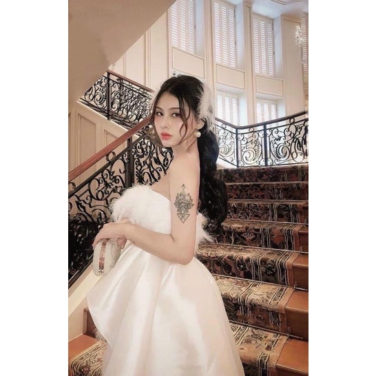 Đầm Xoè Lông Vũ Đuôi Cá