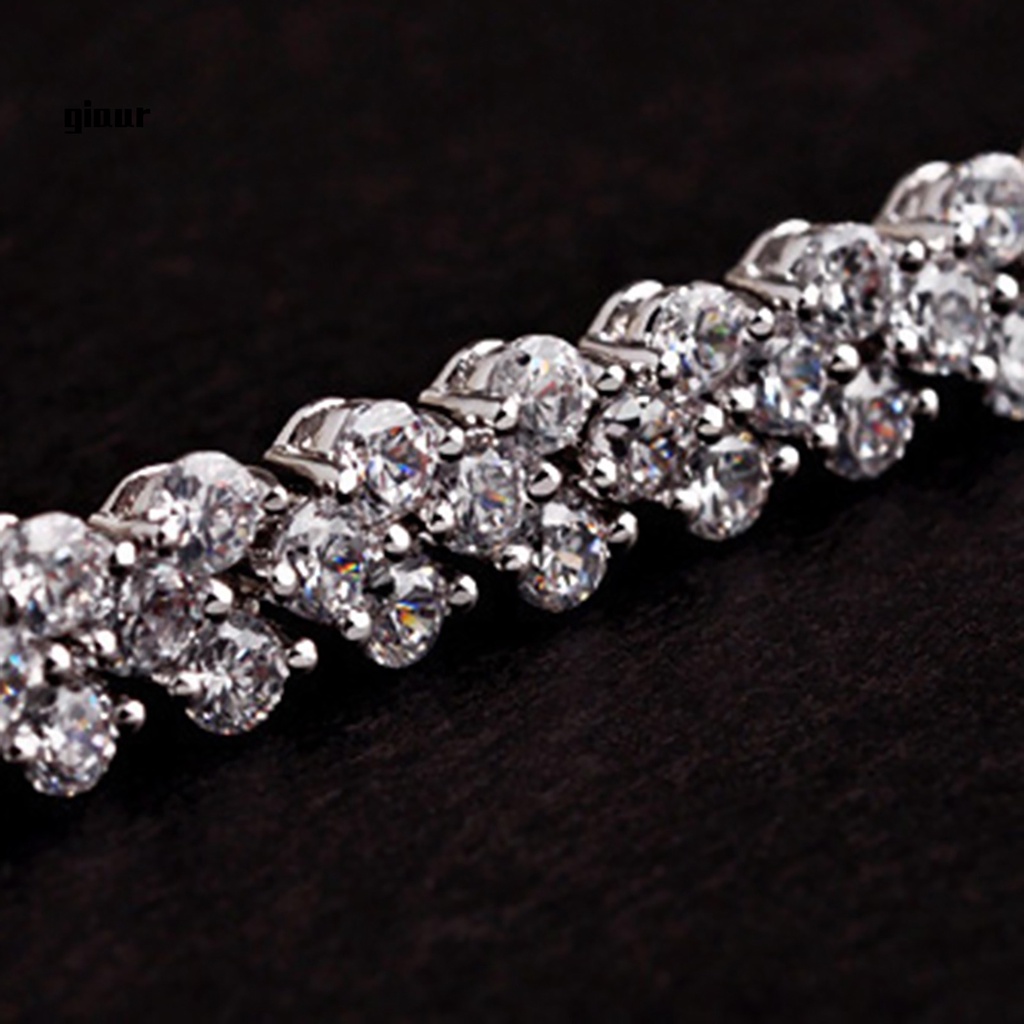 Vòng đeo tay đính đá zircon thời trang sang trọng cho nữ