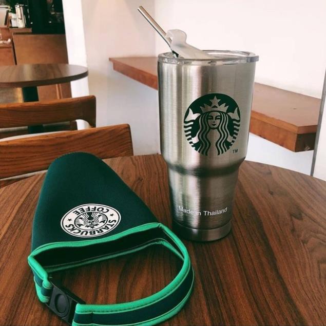 [ XẢ HÀNG ] LY THÁI GIỮ NHIỆT STARBUCK MÀU BẠC 900ml SIÊU HÓT | BigBuy360 - bigbuy360.vn