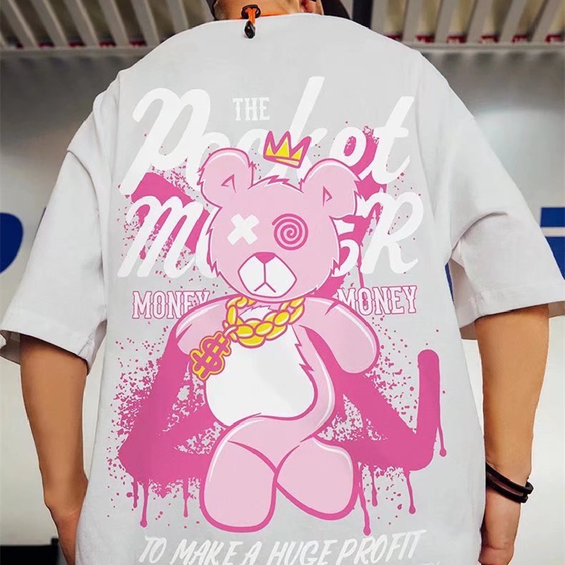 Áo Thun Nam Dáng Rộng In Hình Hoạt Hình Phong Cách Nhật Bản Thời Trang Mùa Hè Nhiều Cỡ M-8XL ​Áo Thun Ngắn Tay Oversize In Họa Tiết Cá Tính Trẻ Trung