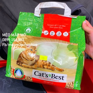 CÁT GỖ CATSBEST ORIGINAL 4.3kg cát gỗ vón cục khử mùi cho mèo