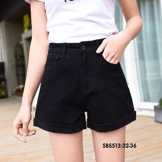 Short đen lật lai co giãn 32-36