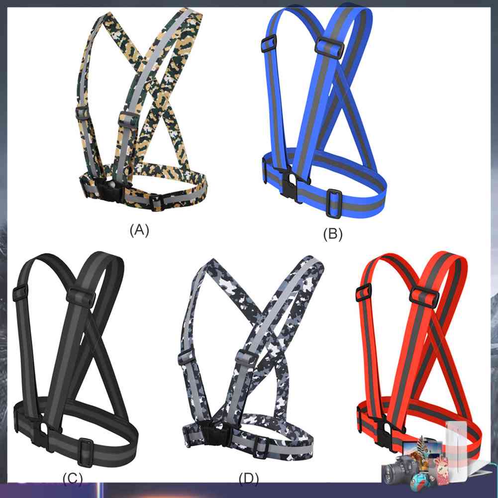 Đai Phản Quang Co Giãn An Toàn Có Thể Điều Chỉnh Cho Chạy Bộ Ban Đêm