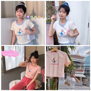 Áo croptop alice hot trend giá rẻ [NHÀ CỦA MÉO STORE]