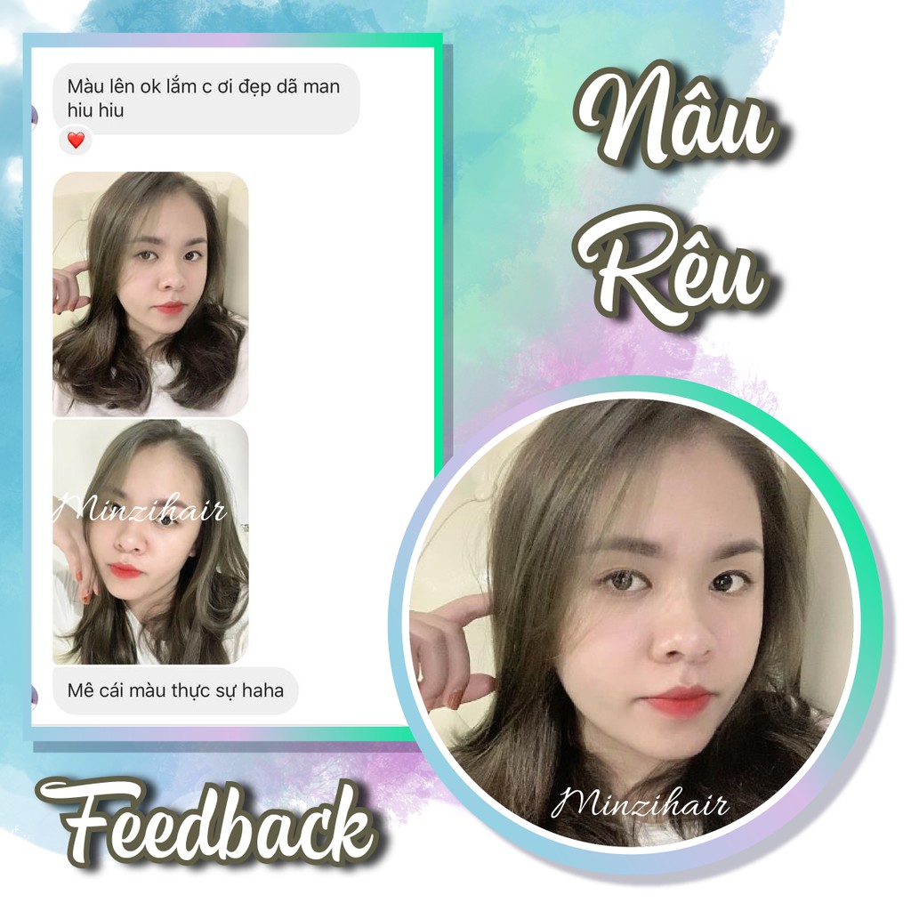 Thuốc Nhuộm Tóc Nâu Rêu | Lên Từ Nền Tóc Nâu - Thuốc nhuộm tóc Minzihair | BigBuy360 - bigbuy360.vn