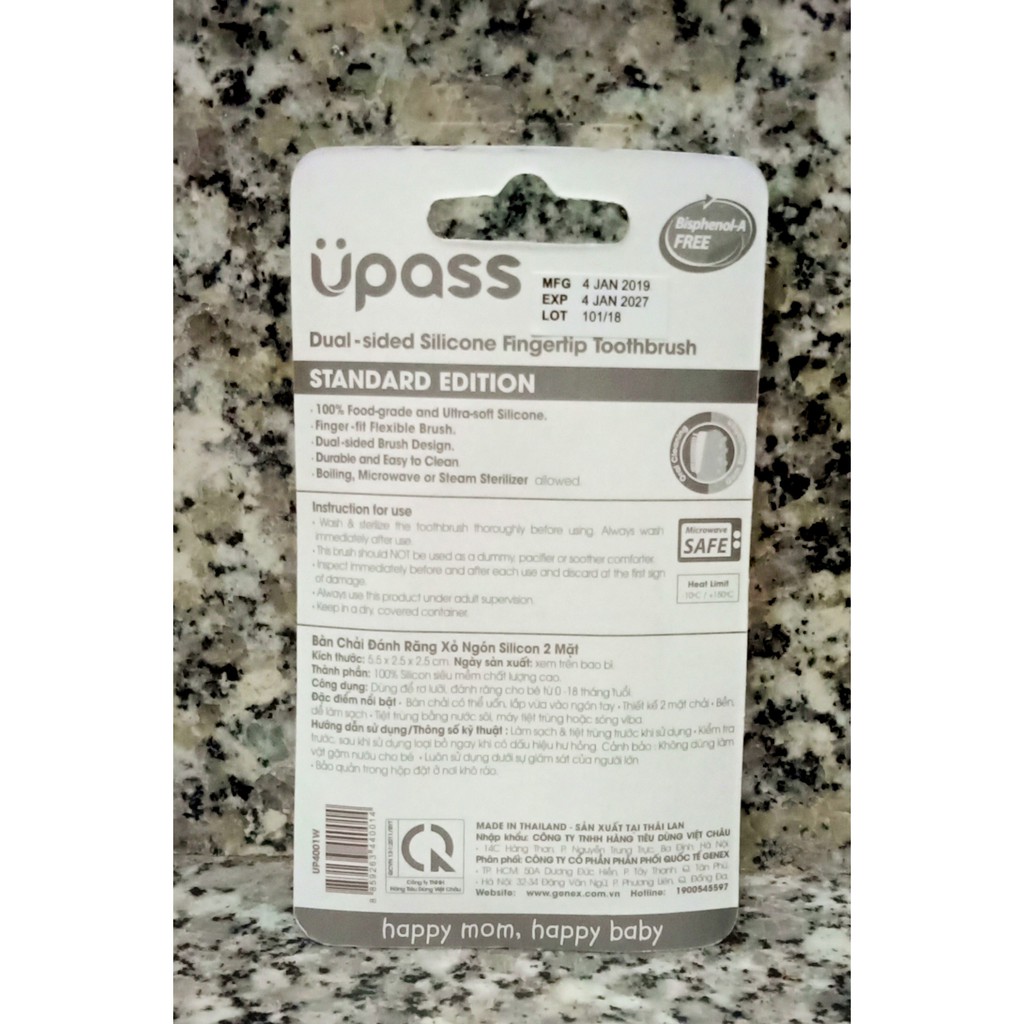 BÀN CHẢI ĐÁNH RĂNG XỎ NGÓN SILICON UPASS