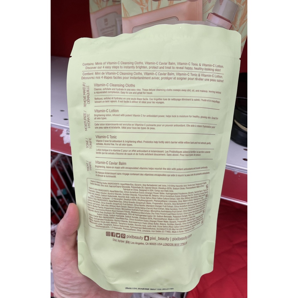 Set 4 món Pixi Vitamin C dưỡng trắng; HSD 2024