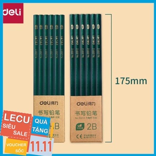 Bút chì lục giác deli - loại hb/2b- 1 chiếc - 33311 / 33312