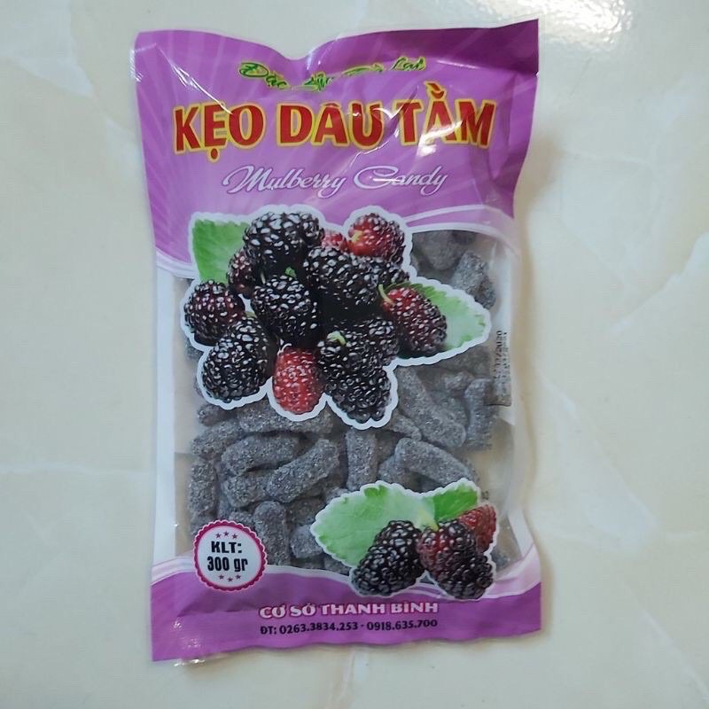 Kẹo Ô Mai Me Cay/Dâu Tằm/Dâu Tây Đặc Sản Đà Lạt Túi 200g