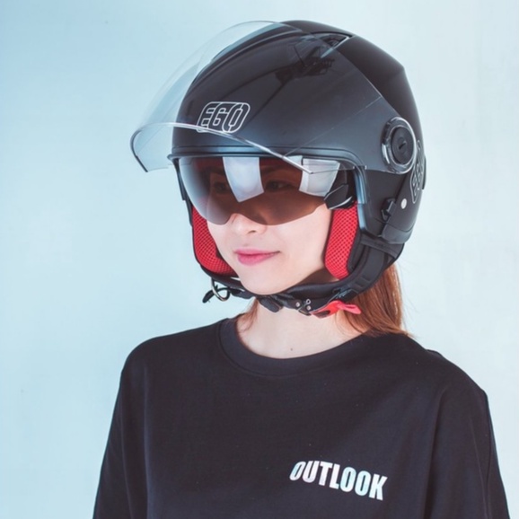 Mũ bảo hiểm 3/4 2 kính EGO E-41 - BIKER 176 - Mũ bảo hiểm chính hãng Vũng Tàu
