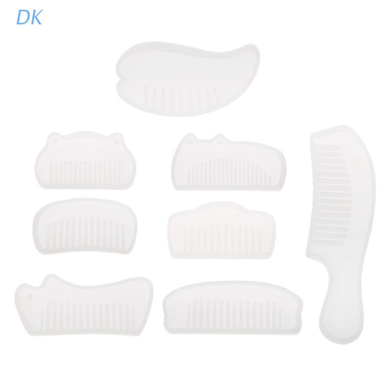 1 Khuôn Silicon Gel Trong Suốt Tạo Hình Lược DIY 3D Tiện Dụng