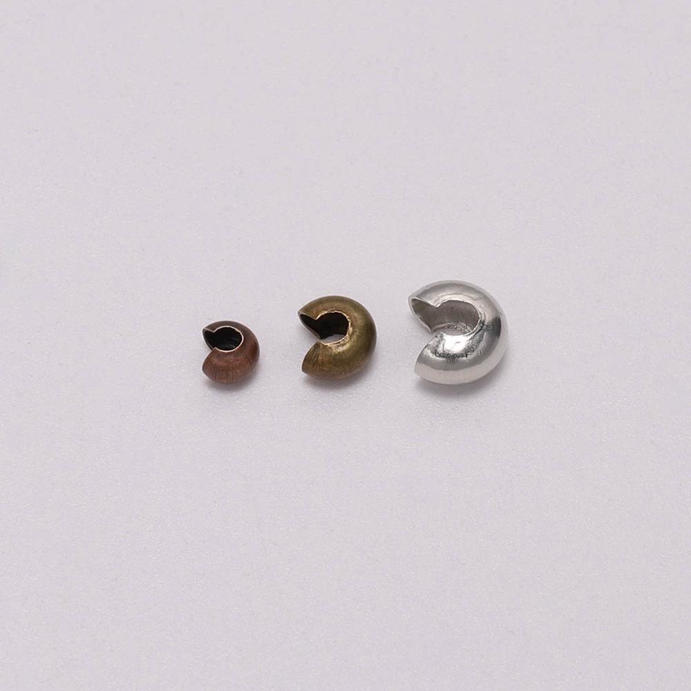 Set 100 hạt xâu chuỗi ST.KUNKKA bằng đồng 3 4 5 mm làm trang sức thủ công