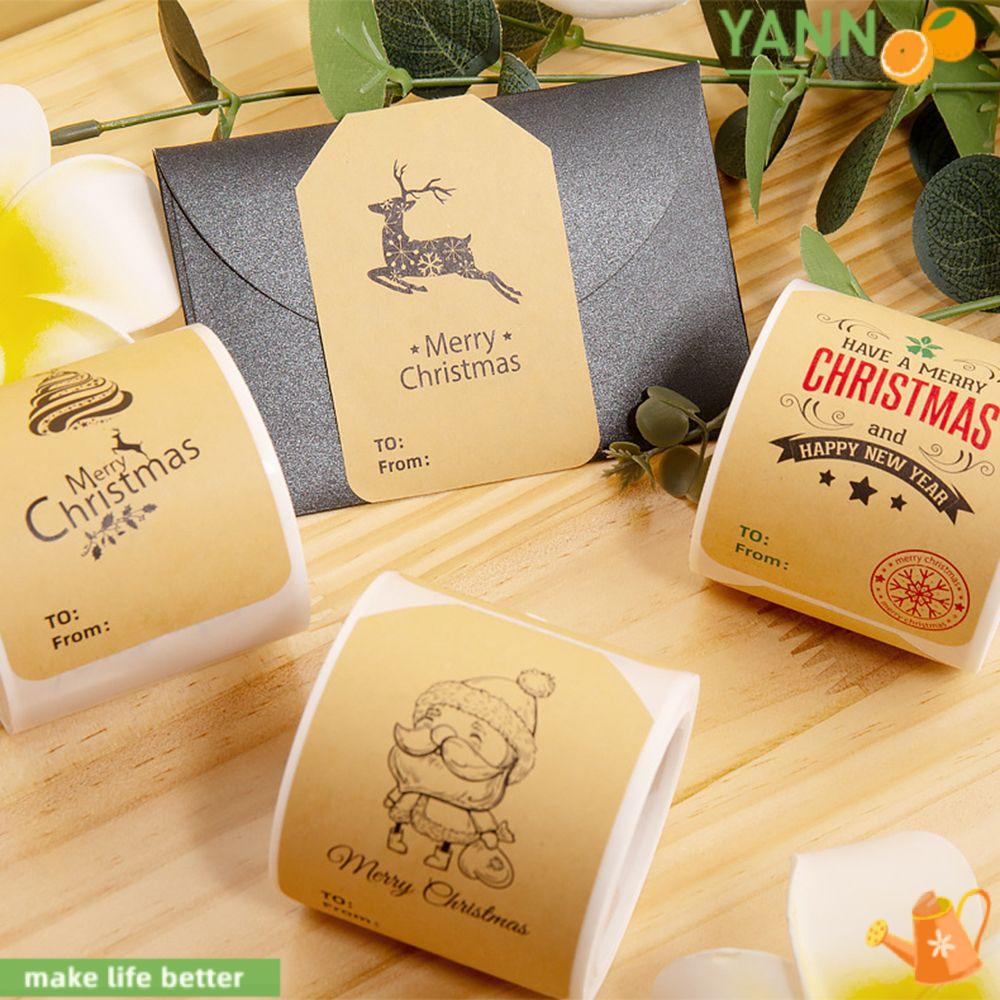 Bộ 1 100 Nhãn Dán Trang Trí Hộp Bánh Quy / Quà Thủ Công DIY