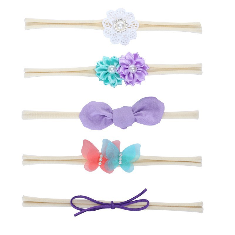 Set 5 băng đô co giãn nhiều kiểu đáng yêu cho bé gái
