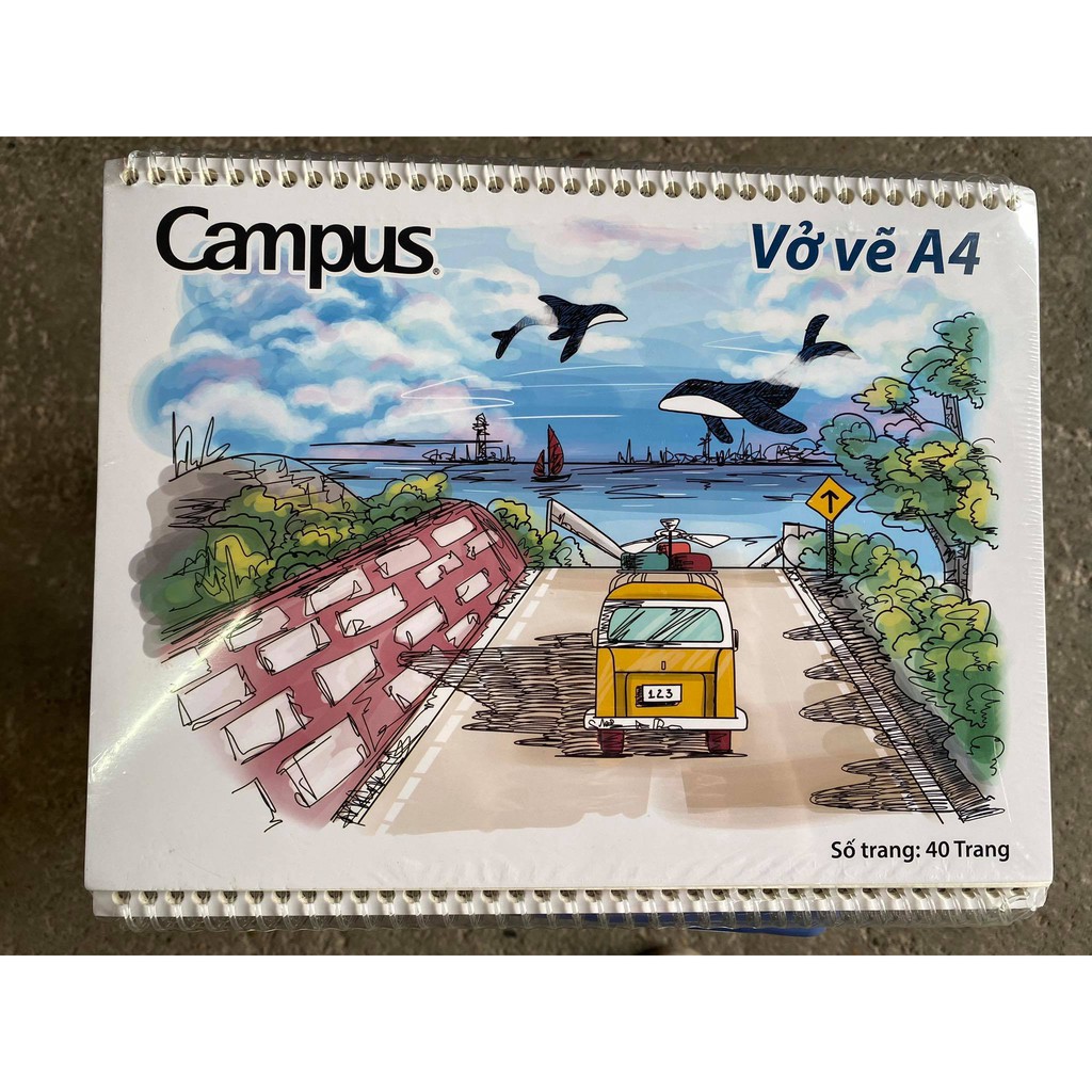 Vở vẽ lò xo A4 Campus