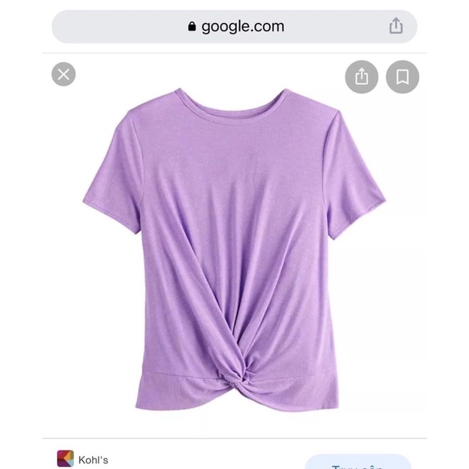 áo thun xoắn eo cotton