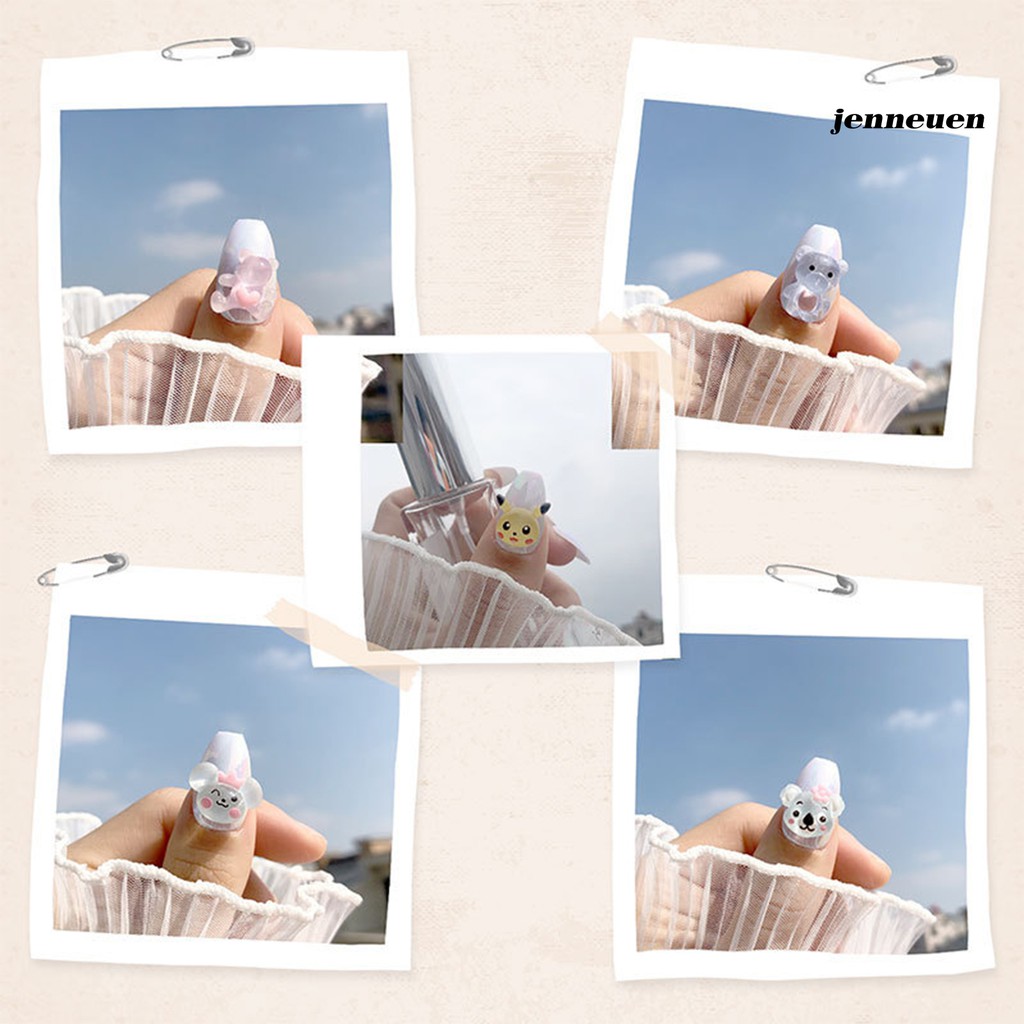 [Hàng mới về] Phụ Kiện Dán Trang Trí Móng Tay Hình Gấu Hoạt Hình 3D