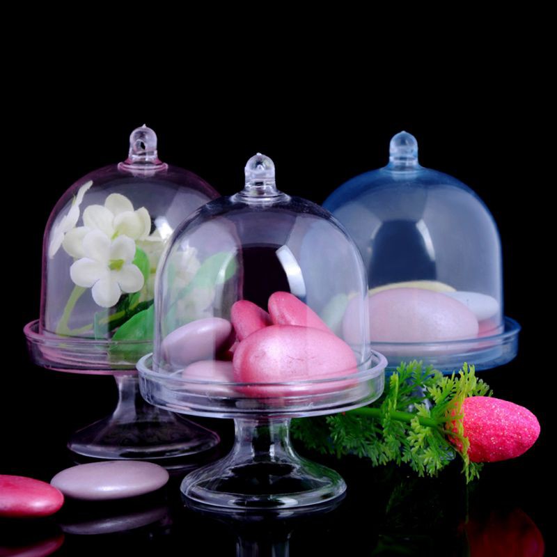 Hộp đựng kẹo/bánh cupcake nhỏ bằng nhựa trong suốt có nhiều màu sắc