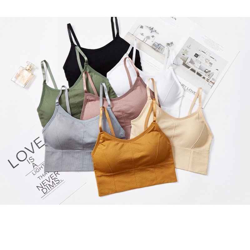 ♥️ Áo Lót Nữ ♥️ Áo bra thể thao trơn có mút ngực A8836 bralette không gọng