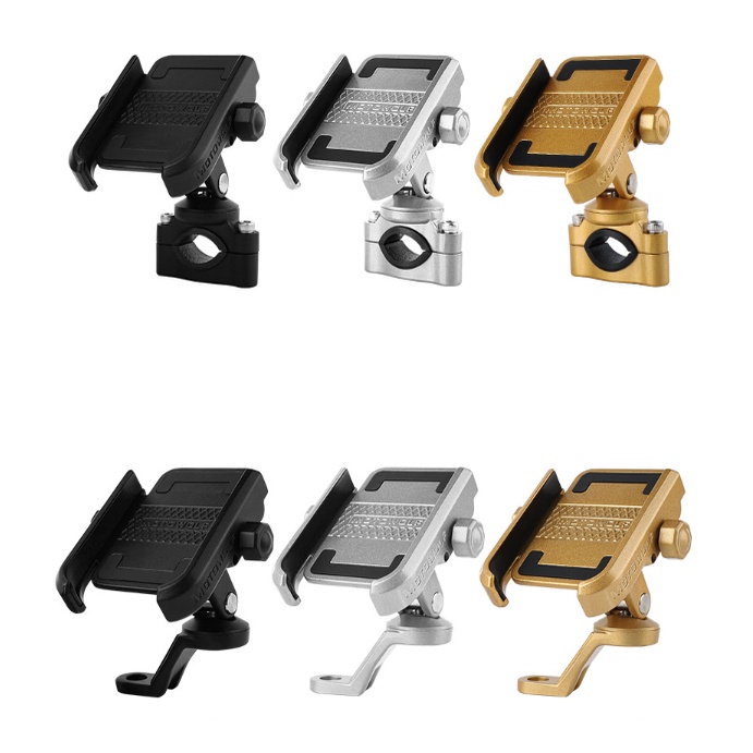 GIÁ ĐỠ ĐIỆN THOẠI CNC GẮN GHIDONG hoặc CHÂN GƯƠNG XE MÁY MOTOWOLF