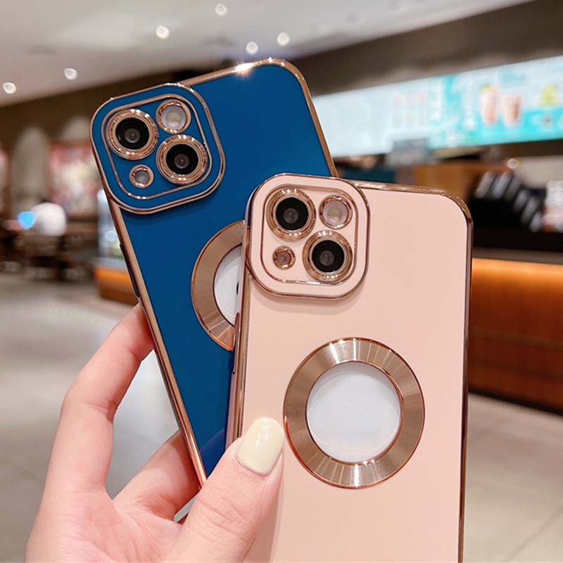 Ốp Điện Thoại Silicon Mềm Trong Suốt In Logo Sang Trọng Cho iPhone 13 12 Mini 11 Pro Max XR X XS 7 8 Plus