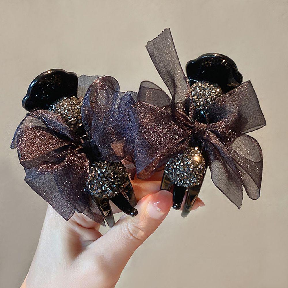 Kẹp Tóc Cá Mập WMES15H Phối Lưới Nơ Sau Lưng Thanh Lịch