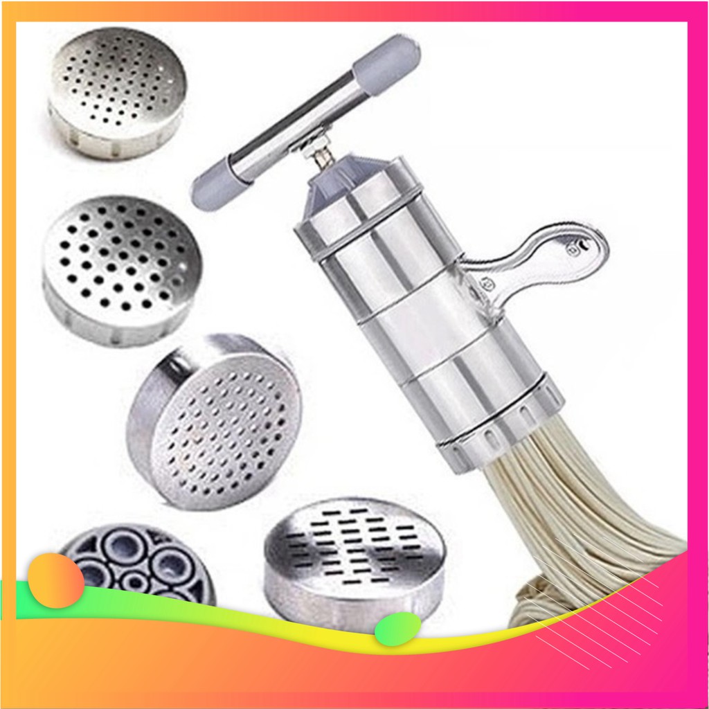 Sale giá sốc -  Máy Làm Bún, Mỳ Tươi Tại Nhà Bằng Inox, Tặng Kèm Bộ 5 Size Bún