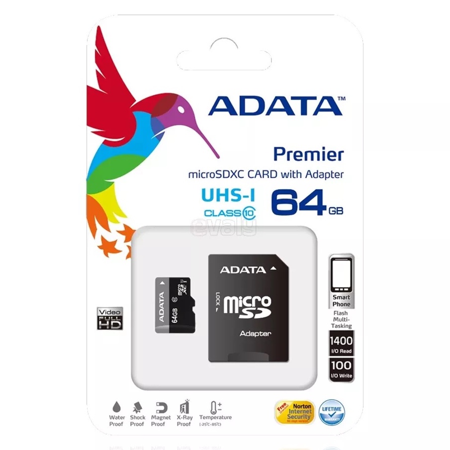 Thẻ nhớ chuyên dụng cho CAMERA Micro SD ADATA 32G/64G/128G, hàng chính hãng, bảo hành 36 tháng