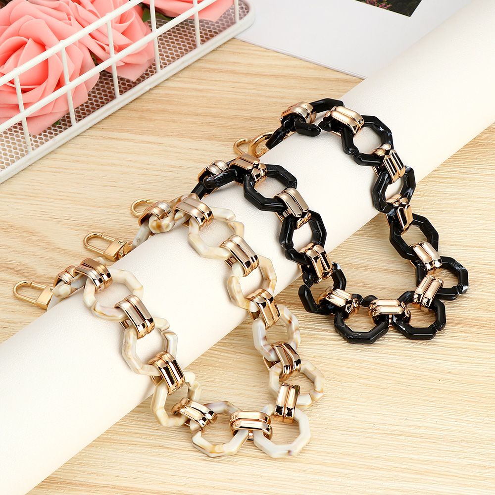 Dây xích khóa bát giác bằng acrylic thay thế thời trang cho túi xách DIY MIHAN1