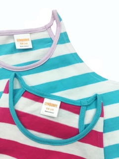 Đầm thun 2 dây cổ yếm Gym, size 2-4t (10-16kg)