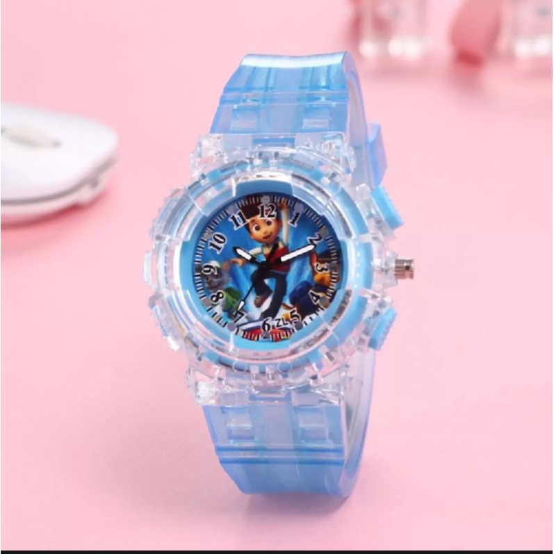 Đồng hồ đội chó cứu hộ Paw Patrol đèn led phát sáng Đồng hồ kim cho bé trai bé gái