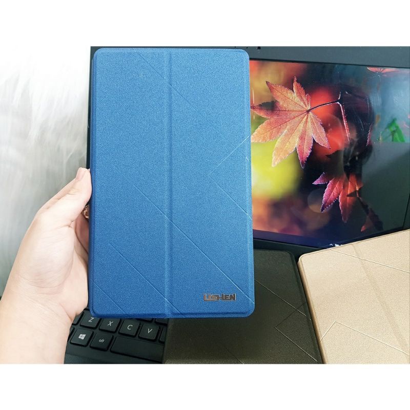 Bao da ipad galaxy tab A7lite/T225 Lishen lưng silicon chính hãng