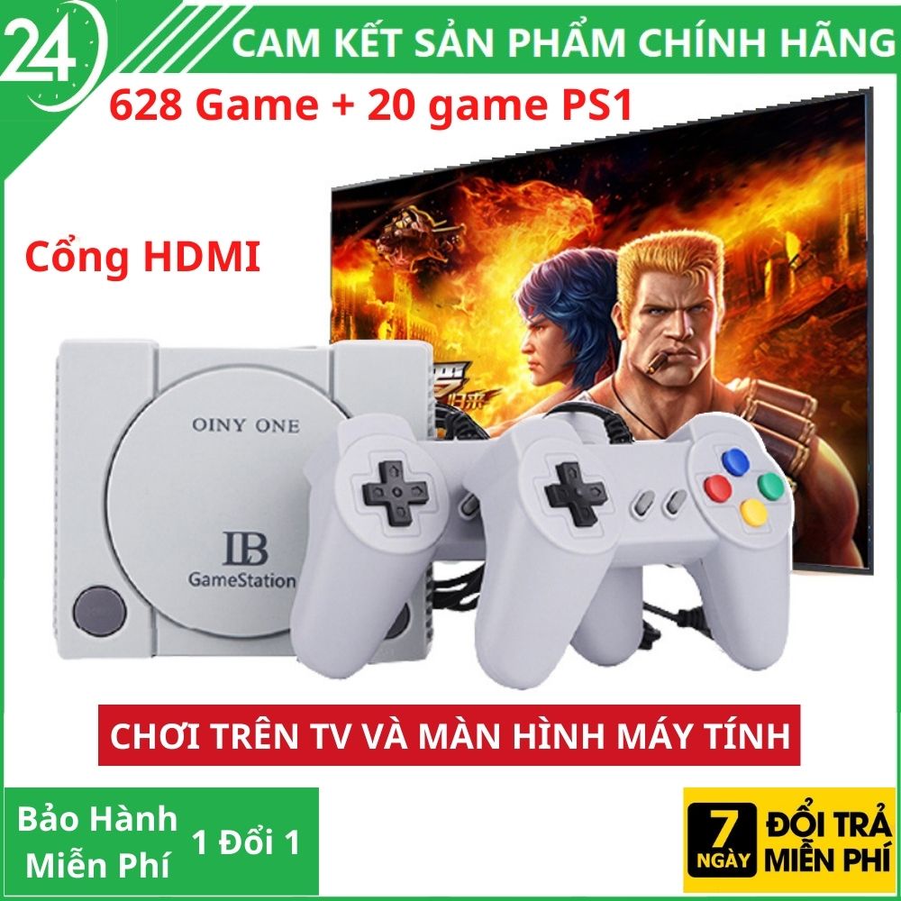 Máy chơi game cầm tay 628 trò+20 game PS1 - Máy chơi game 4 nút HDMI 628 trò - Bảo Hành 24 Tháng