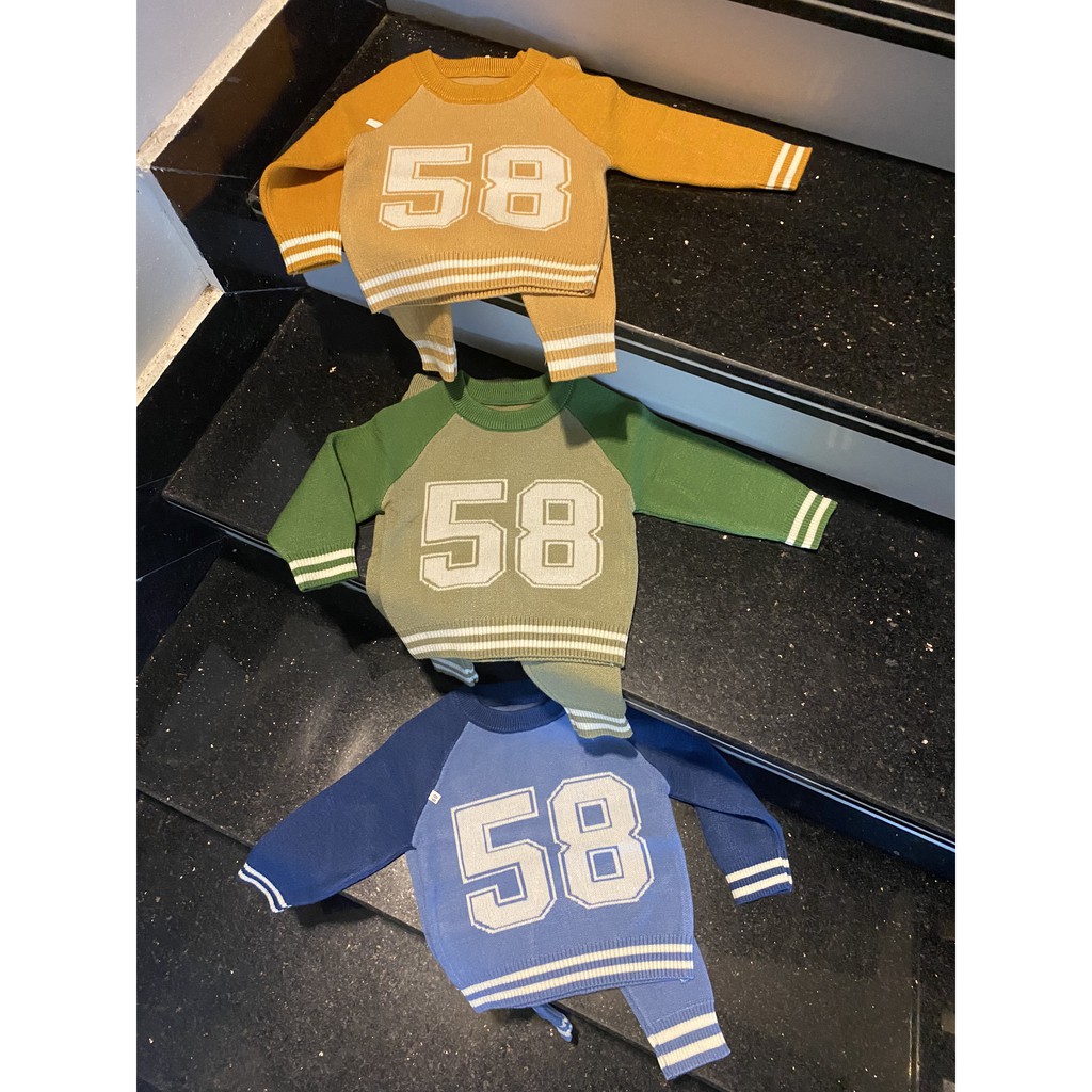 Bộ Len Dày Mùa Đông Cho Bé Hàng Quảng Châu size 0-3 tuổi