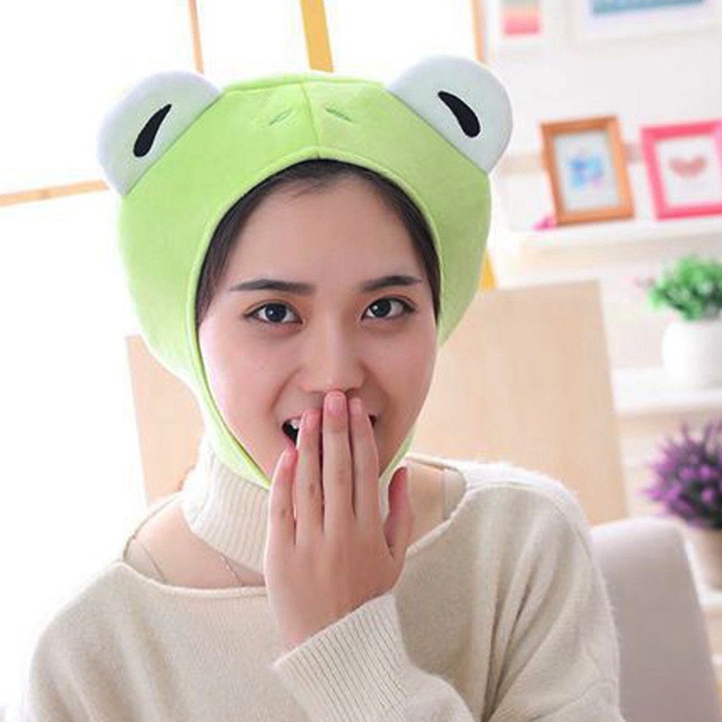 Mũ phối lông hình động vật theo phong cách mùa đông xinh xắn