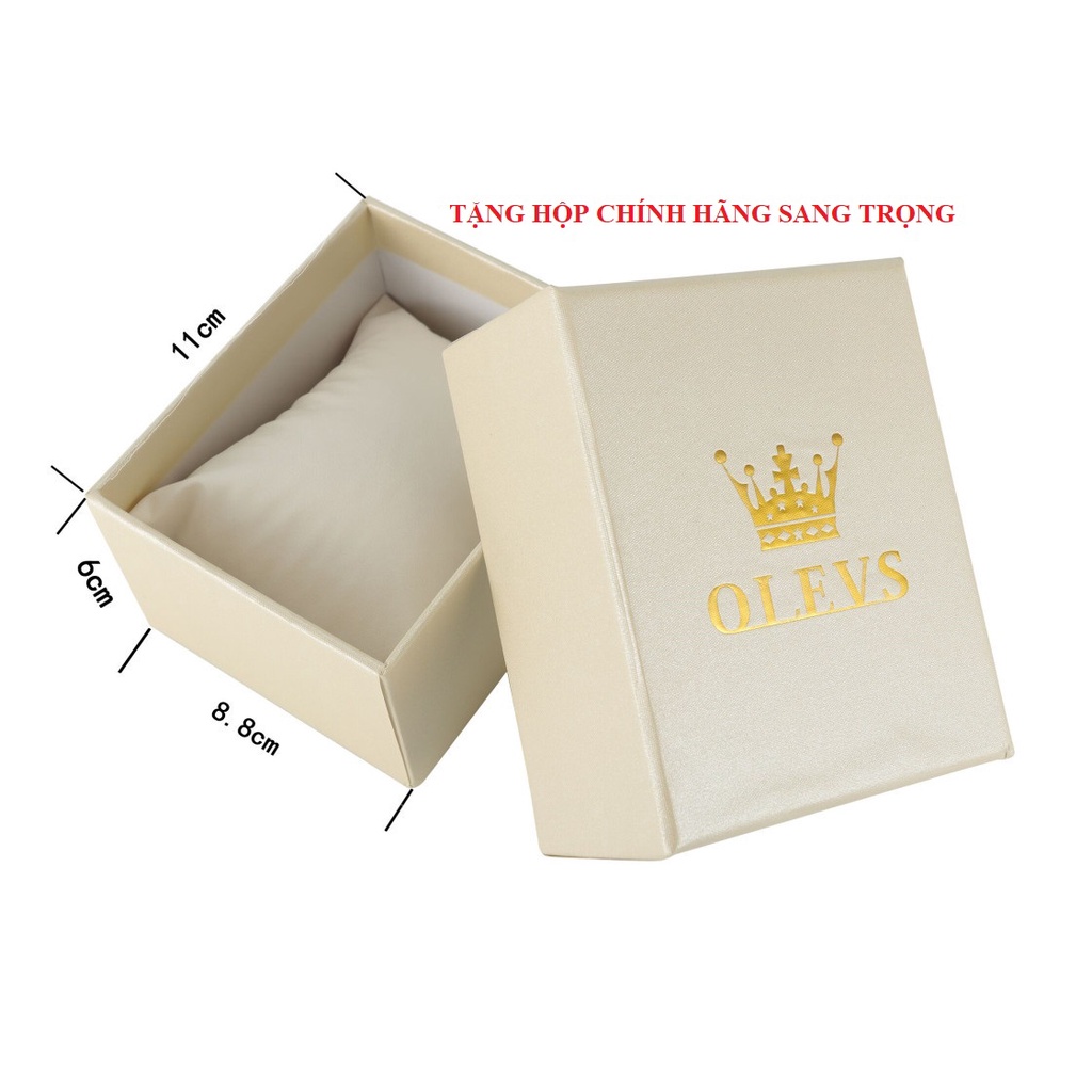 Đồng hồ nữ chính hãng Olevs, dây thép không gỉ, mặt kính chống trầy xước, chống nước 3ATM, kiểu dáng Hàn Quốc sang trọng