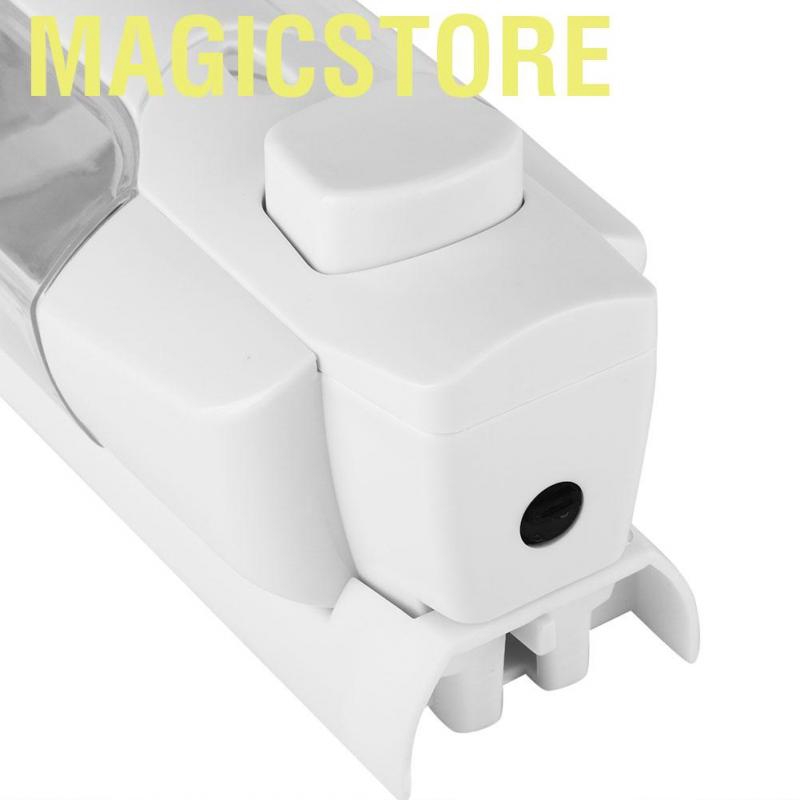 [Ready Stock] Magicstore 350ml Bathroom Hotel Wall Mounted Plastic Soap Liquid Shampoo Lotion Manual Dispenser