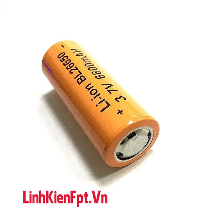 Pin Lithium 26650 3.7V Dung Lượng Cao 6800mAh