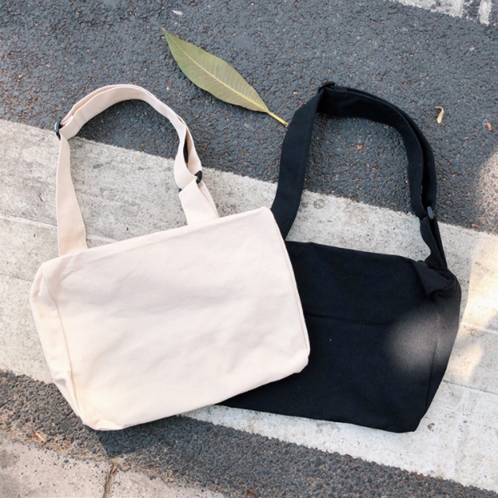 Túi vải Canvas đeo chéo nam nữ phong cách Hàn Quốc Ulzzang | BigBuy360 - bigbuy360.vn