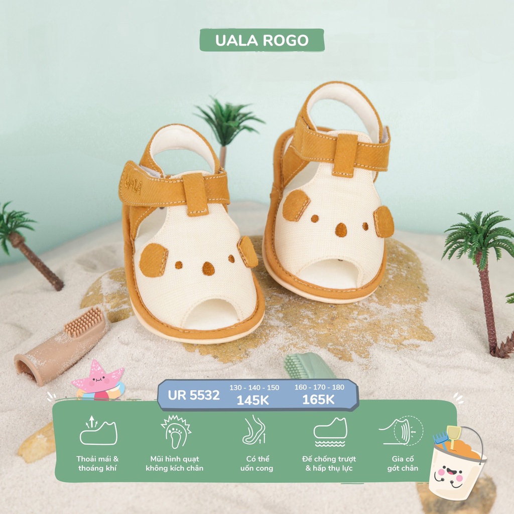 UALA ROGO - Giày tập đi bé gái, bé trai cún 2 tai chuẩn y khoa đế cao su non chống trơn trượt siêu mềm nhẹ