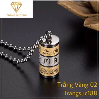 Dây chuyền titan khắc Om Mani Padme Hum