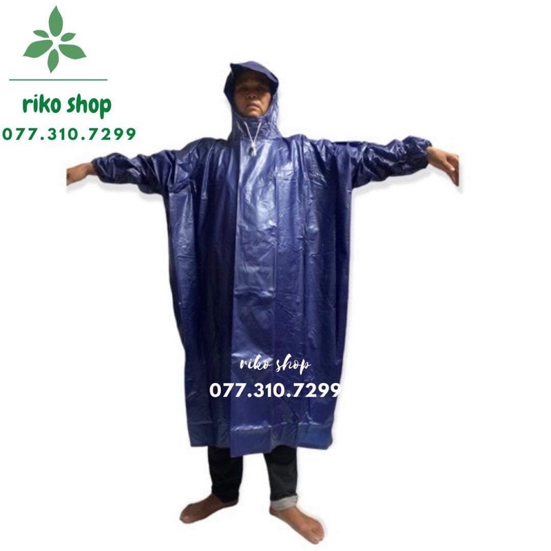 Áo mưa bít không xẻ tà  người lớn nhựa dẻo
